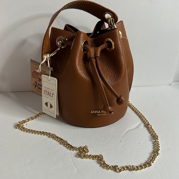 Anna Paola Bags Nwt Anna Paola Art Emy Italian Leather Bucket Bag